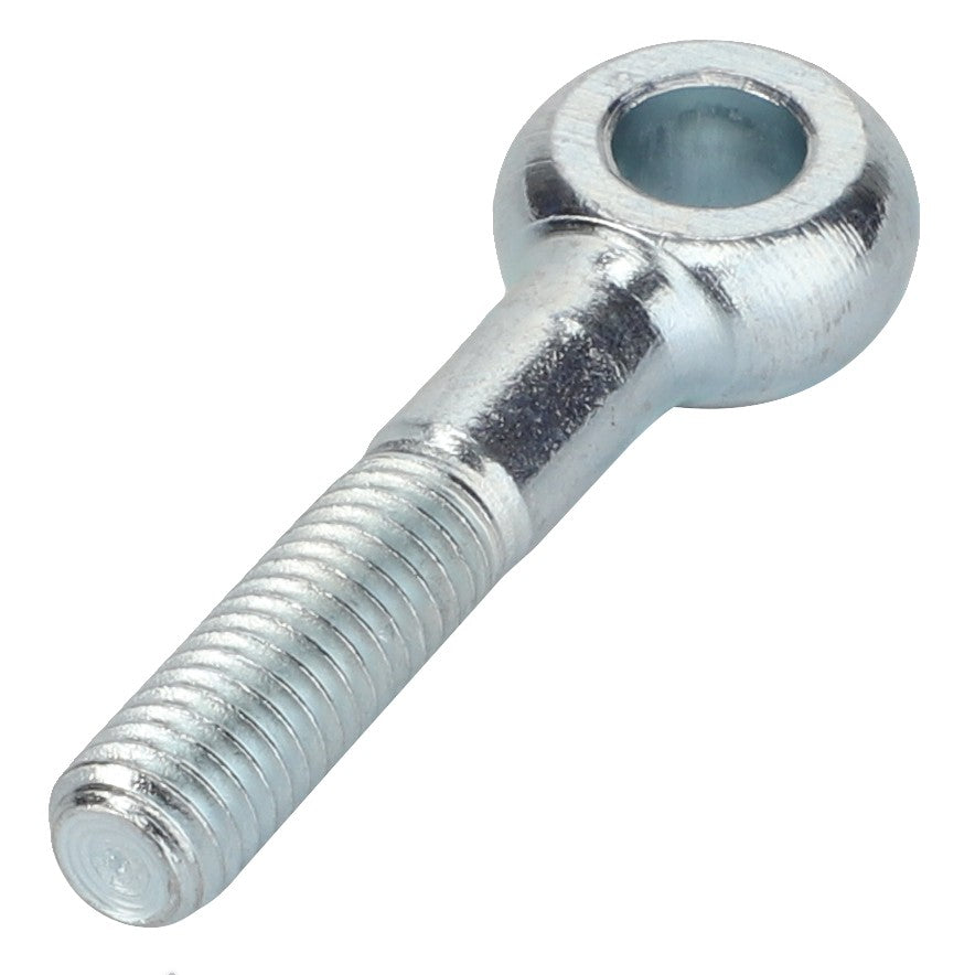 The AGCO EYE BOLT - 0903-34-21-00 is a silver-metal eye bolt featuring a threaded shaft and a circular, open eye at one end. No current product description information provided.