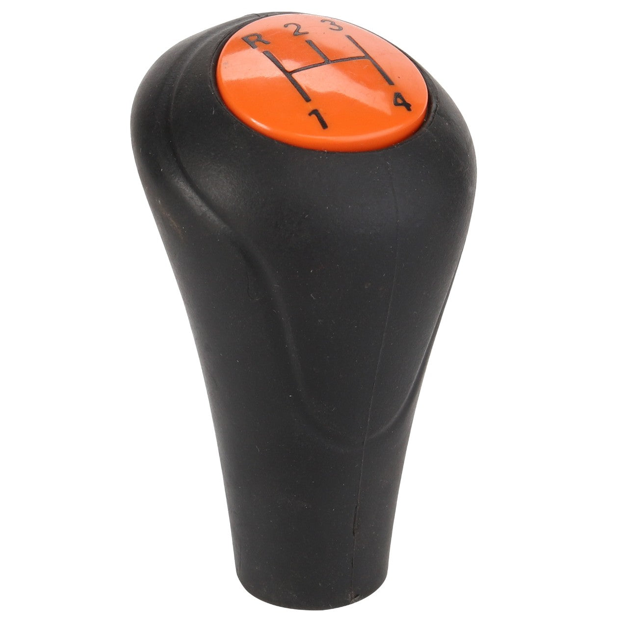 Currently, no product description is available, but here's a close-up of the AGCO Knob - Acp0517160, featuring a black and orange manual gear shift knob with the gear positions labeled on the top.