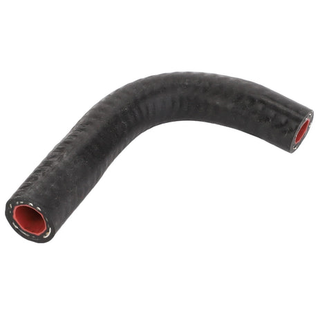 The AGCO | Pressure Hose - Acw2841510, a black, flexible, curved rubber hose with a red inner lining, is currently listed with no product description information available.