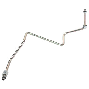 Introducing the AGCO Brake Pipe - Acw0765740: a durable metal tube featuring multiple bends and threaded connectors at both ends.