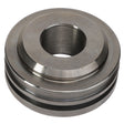 The AGCO Piston - 816860030610 is a metal threaded ring component featuring a central circular hole and two black rubber rings on its outer edge, commonly used in machinery or mechanical assemblies. Note: No current product description available.