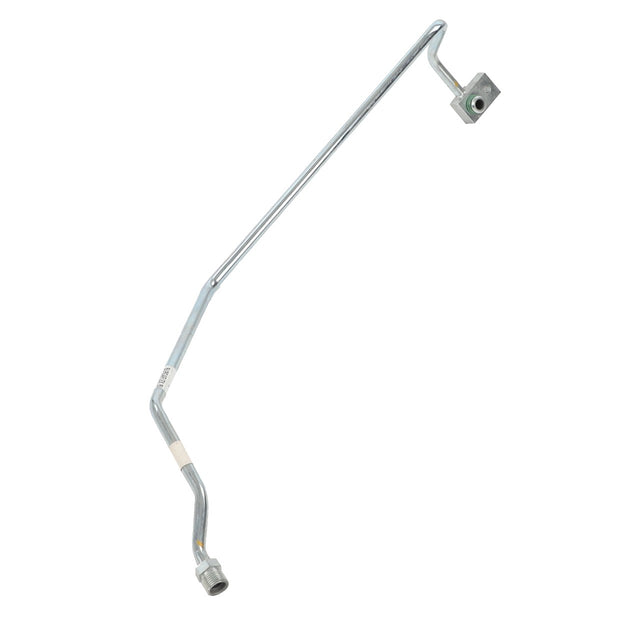 The AGCO | Tube - Acw015161C is a metal automotive fuel line featuring a bent shape, connectors at both ends, and a label near the middle. Currently, no detailed product description is available.