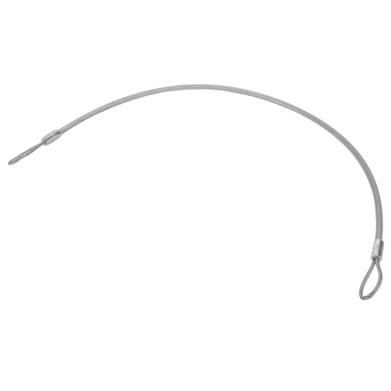 The AGCO | Cable - 8021693 by AGCO is a versatile metal cable with loops at both ends, commonly used for securing objects or as part of a suspension system.