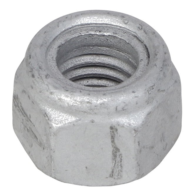 No current product description available, but here's a close-up view of the AGCO HEX NYLON INSERT LOCKNUT (AG601152), featuring visible inner threading, commonly used in mechanical and construction applications.