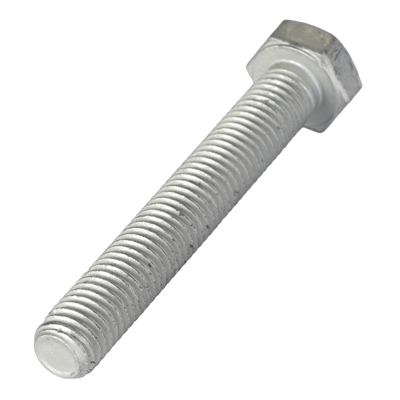 A close-up image of an AGCO Hexagonal Bolt - Acw1910360, with a silver threaded shaft, shown on a white background.