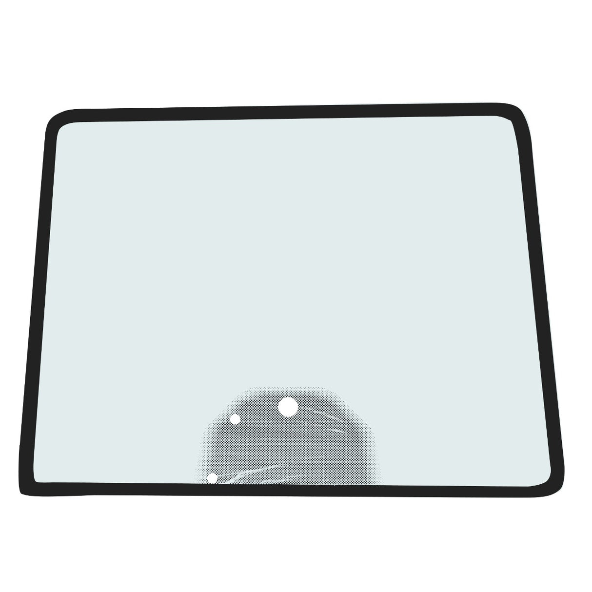 AGCO Windscreen 902 mm OEM Glass for Tractor Cabins | 3777602M2