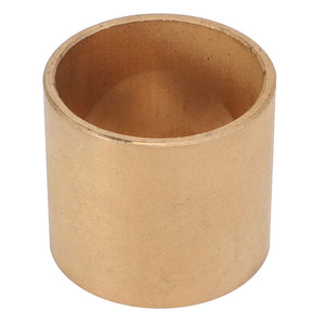 The AGCO BUSH - D43364300 is a cylindrical, bronze metal bushing with a smooth surface and hollow center, offering excellent durability.