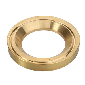 Discover the AGCO Adjusting Washer - Acp0369100, a circular brass ring with a polished surface. This unique piece features a wide outer edge and an inner cutout.