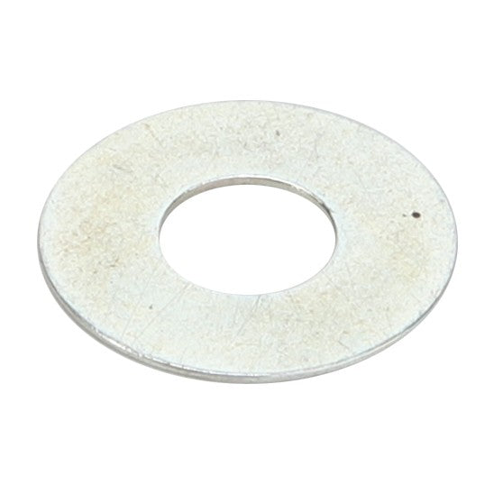 The AGCO | SPACER - AG726132 is a flat, circular metal washer with a central hole, typically used to distribute the load of a threaded fastener. Brand: AGCO. No current product description information is available.