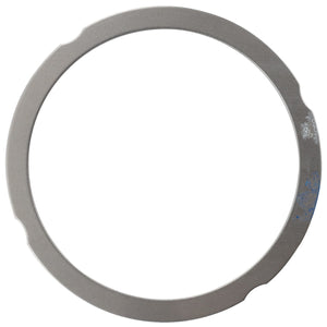 A flat, circular metal ring known as the AGCO Compensating Ring - F148200210190, featuring slight notches on the outer edge and minor wear on the surface. No current product description available.