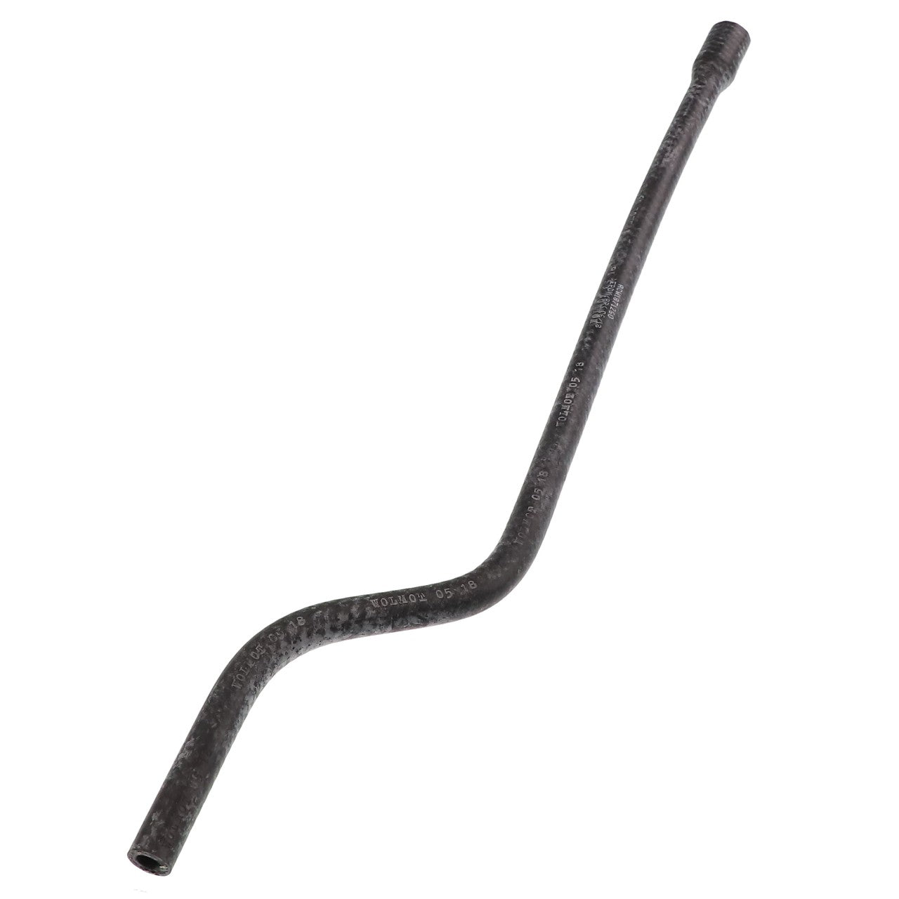 The AGCO Hose - Acw1871260 is a black, curved metal pipe with threaded ends. No current product description information is available.