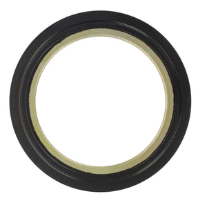 The AGCO Oil Seal, Final Drive - 4305964M1, features a circular black rubber exterior and a beige inner ring. This genuine AGCO component is essential for automotive and mechanical applications, particularly suited for final drive components in Massey Ferguson models. It ensures optimal performance and durability.