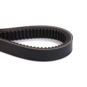 A close-up view of the AGCO V Belt - D41981100 showcases a black rubber toothed belt with a continuous loop design, highlighting its ridged inner surface. No current product description information is available.