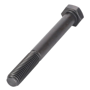 The AGCO | Hexagonal Head Bolt - 3009937X1 is a single black bolt featuring a hexagonal head, partial threading, and a smooth shank portion. No current product description available.