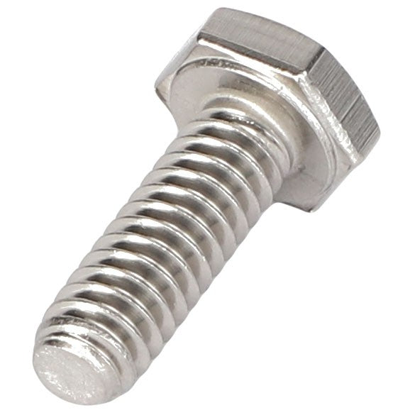 A silver hex bolt with a threaded shaft and a hexagonal head, displayed on a plain white background. The product is named AGCO | HEXAGONAL HEAD BOLT - AG562054 by the brand AGCO. No current product description information is available.