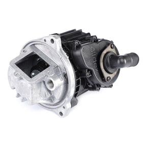 Close-up of a mechanical component featuring metallic housing and a cylindrical gear or shaft protruding. The text "alfdex" is visible on one part of the component, alongside an AGCO Engine Oil Filter Assembly - V837073734 to ensure optimal performance in Massey Ferguson Models.