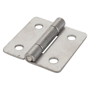 The AGCO | Hinge - Acw0533080, a silver metal door hinge featuring four screw holes, is displayed on a white background. Currently, there is no product description information available.