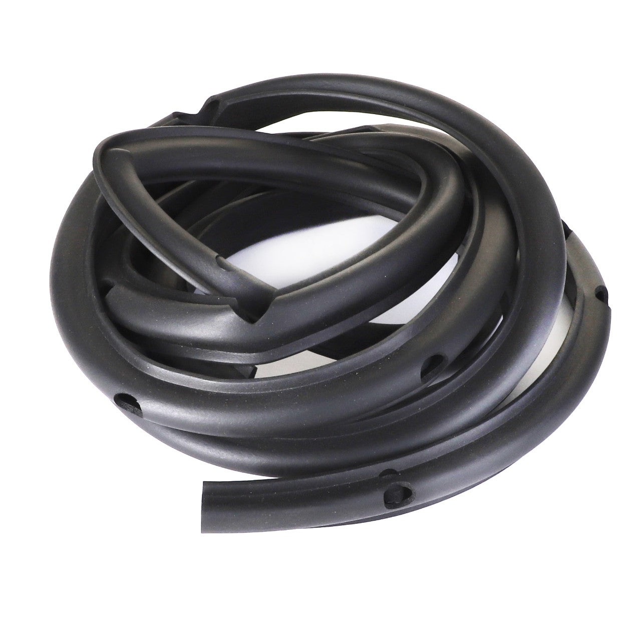 The AGCO Seal - 111729W1 is a coiled black rubber hose featuring multiple holes along its length. No further product description is available.