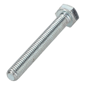 A close-up of the AGCO | HEXAGONAL HEAD BOLT - 0901-20-54-00, featuring a gleaming finish and a precisely threaded shaft.