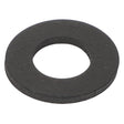 A flat, round, black rubber washer with a central hole, viewed from above. Product: AGCO | O-Ring - Ag000313 by AGCO. No current product description available.