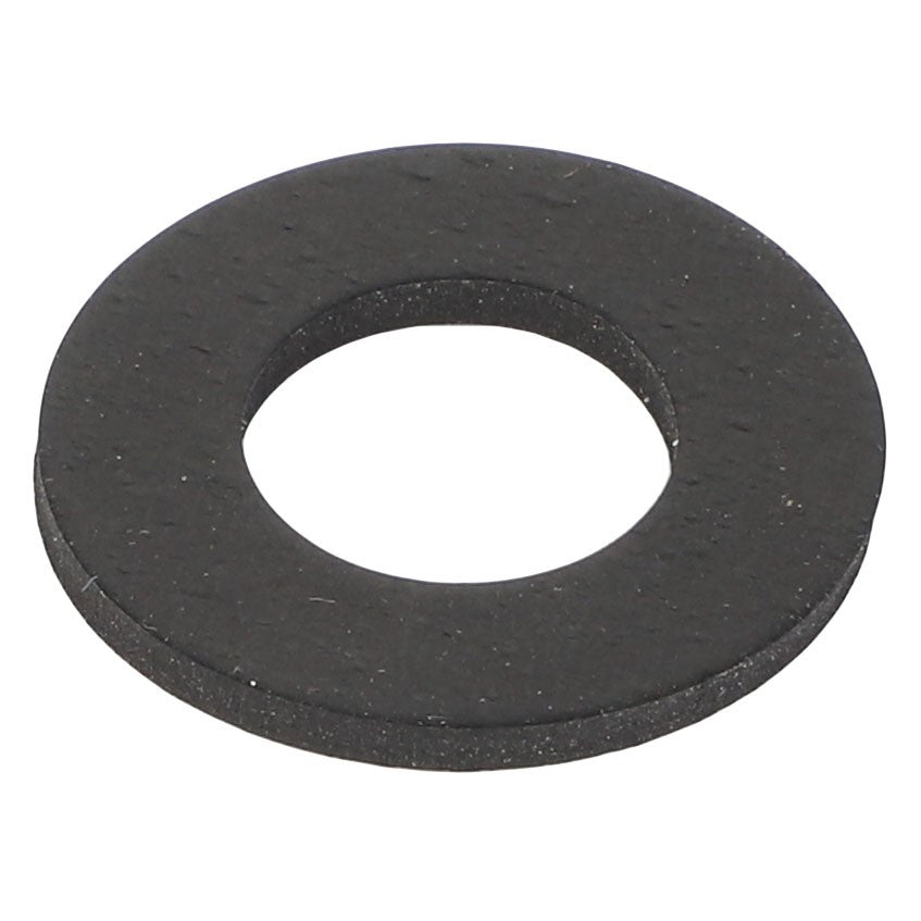 A flat, round, black rubber washer with a central hole, viewed from above. Product: AGCO | O-Ring - Ag000313 by AGCO. No current product description available.