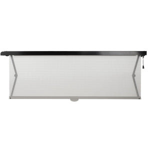 The AGCO Sun Visor (model Acw715151A) features a retractable window screen with a black top frame, grey screen material, and a pull cord on the right side. This product is crafted with durable quality as part of our AGCO Parts Genuine cab parts collection.