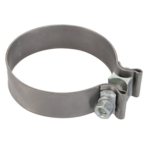 A silver metal hose clamp with a screw and bolt mechanism; product name: AGCO | CLIP - ACP0533830, brand name: AGCO. No current product description information is available.