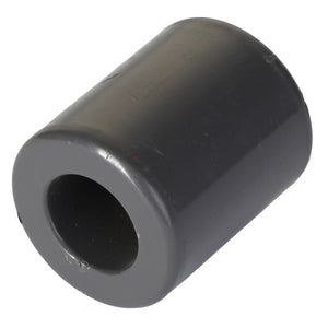 A cylindrical gray plastic bushing with a hollow center, identified as the AGCO | SPACER - 300830P, is depicted against a white background. If you have any questions about ordering similar components, please contact our support team for assistance.