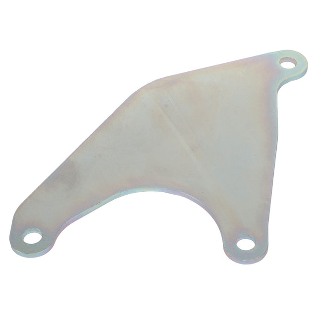 The AGCO Magnetic Plate - Acw1784370 is a triangular metal bracket featuring rounded corners and three circular holes located at each of its vertices.