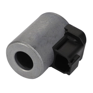 A cylindrical metal solenoid valve with an attached black plastic connector, identified as the AGCO | Coil - Acw2921510. Unfortunately, no additional information is available about its model or specifications.