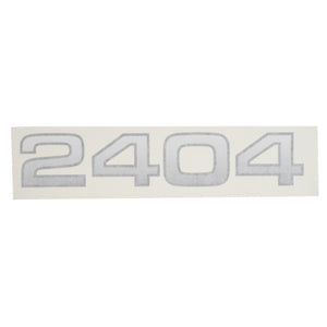 AGCO | Decal - Acw0435820 is a silver adhesive sticker featuring the number "2404" on a white background. Currently, there's no additional product description information available.