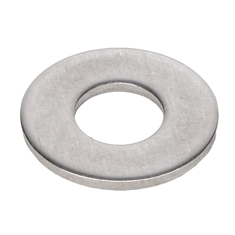 The AGCO | Washer - Ag053847 is a flat metal washer with a central hole, typically used to distribute the load of a threaded fastener.