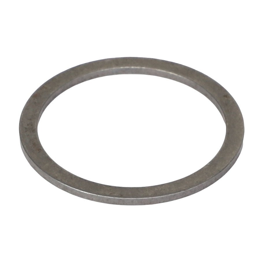 Product Description: The AGCO | Sleeve - Ag006991 by AGCO is depicted from above on a white background. It features a thin, flat, metal washer design with a circular shape and a central hole.