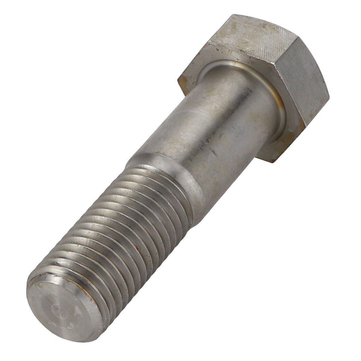 A durable AGCO Bolt - Acp0331090 featuring a threaded shaft and a hexagonal head, presented against a pristine white background.