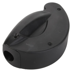 The AGCO | GRIP - D28981815 by AGCO is a black plastic object featuring a smooth, curved design with three screw holes visible on its surface. Currently, no product description information is available for this item.