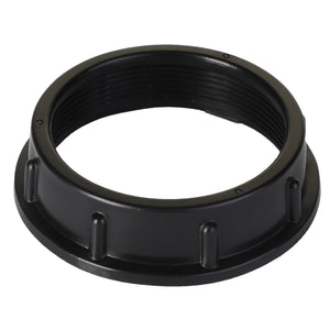 The AGCO | NUT - AG335031 is a black plastic threaded ring with multiple external ridges, designed for securing or attaching components together. This product is currently sold under the AGCO brand, but no additional description information is available at this time.