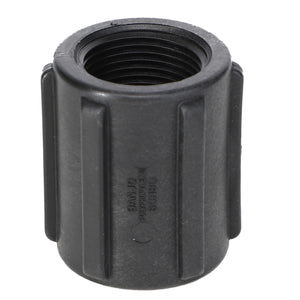 The product is an AGCO Coupling (Ag051131) by the brand AGCO, featuring a black plastic hex nut with ridges and internal threading. Currently, no additional product description is available.