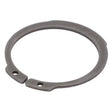 The AGCO Lock Washer - F339300020980 is a metal circlip or retaining ring with two holes near its opening.