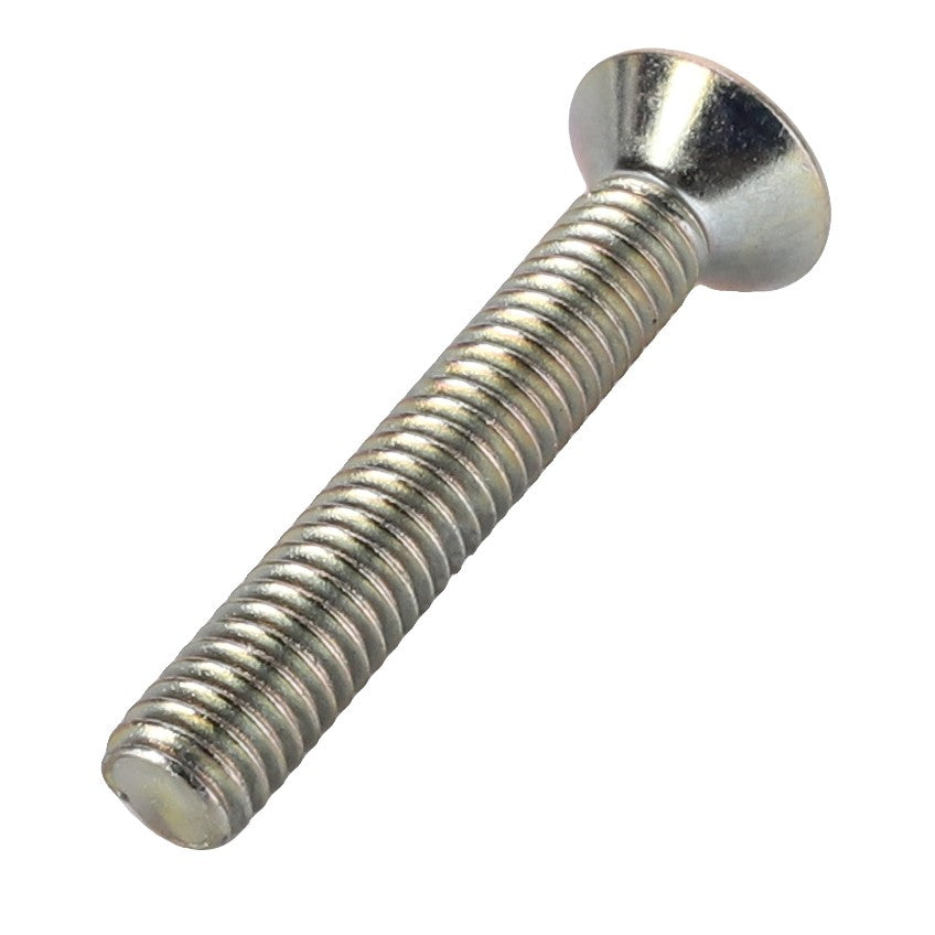 Introducing the AGCO Hexagonal Head Bolt - D40609300, a sturdy metallic fastener featuring a hexagonal head and threaded body, perfect for all your fastening needs. Brought to you by AGCO.