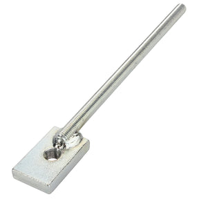 The AGCO | Tie Rod - La301865550 by AGCO features a metal threaded rod welded to a rectangular metal base with a central threaded hole.