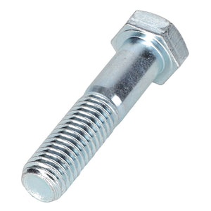 Introducing the AGCO | HEXAGONAL HEAD BOLT - AG554758 by AGCO: a metallic hex bolt with a partially threaded shaft designed for secure fastening.