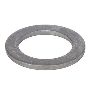 The AGCO MACHINERY BUSHING - AG562659 is a flat, circular metal washer featuring a central hole, commonly utilized for distributing the load of threaded fasteners. This product carries the reliable brand name AGCO.