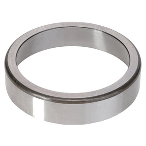 The AGCO | Tapered Roller Bearing Cup - KB5012B, from the reputable AGCO brand, features a metal ring with a smooth, reflective surface and is commonly used in machinery or the off-road industry to handle radial and thrust loads efficiently.