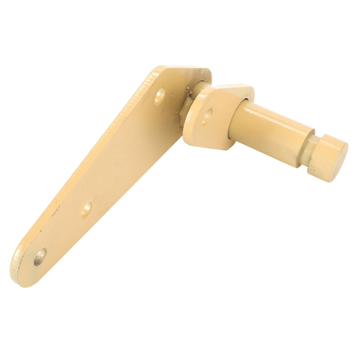 A metal hinge branded as AGCO, known by its product name Lever - La320875950, features a yellowish finish and three mounting holes. No additional product description is available at this time.