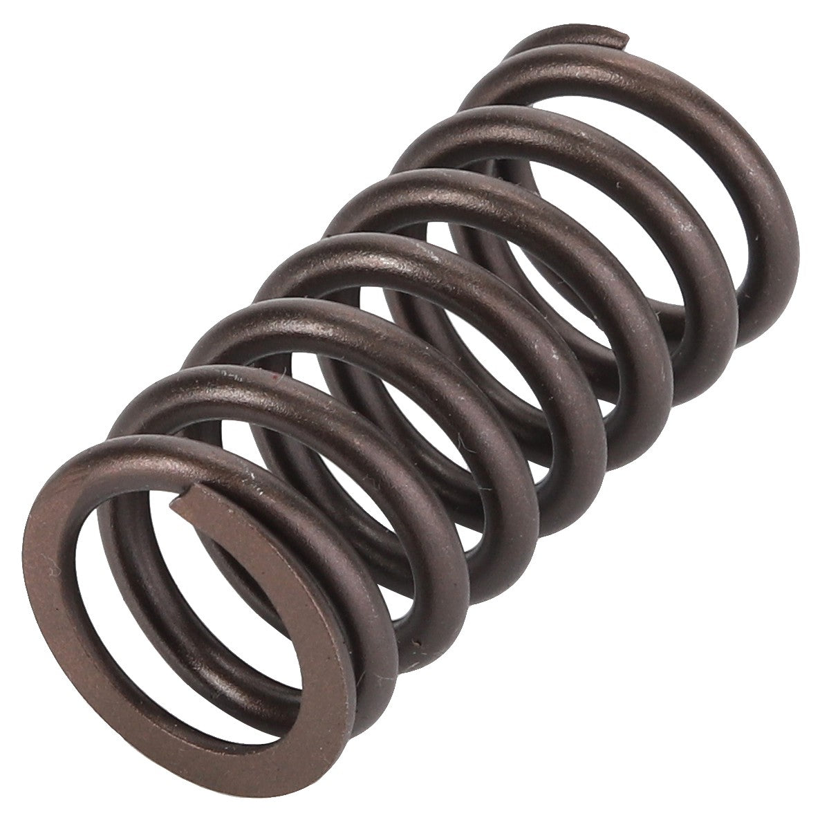 A close-up image of the AGCO SPRING - AG333554, a metallic helical compression spring by the brand AGCO, displaying its coiled structure. No current product description information is available.