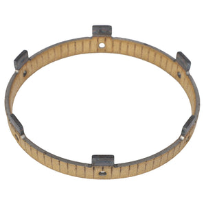 A round, metal ring with evenly spaced tabs and a grooved inner surface, likely a mechanical or automotive component, perhaps used in Massey Ferguson machinery, known as the AGCO Cone - 3903211M1.