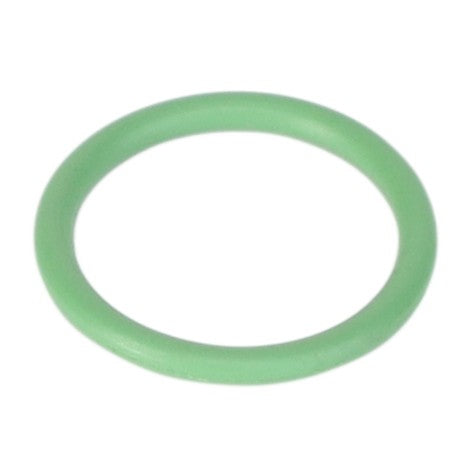 An AGCO green circular rubber O-ring, model AG518526, stands out against a white background, showcasing its simplicity and functionality.