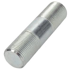 The AGCO Bolt - Acp0324760, a metallic double-ended screw from the AGCO brand, features threaded sections on both ends and a smooth middle segment.