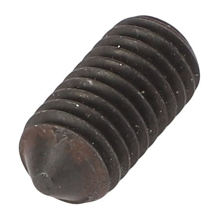 Close-up of the AGCO | SCREW - AL5005444, a metal grub screw with a flat tip and threaded body, commonly used for securing objects in place without protruding parts. No current product description information is available.