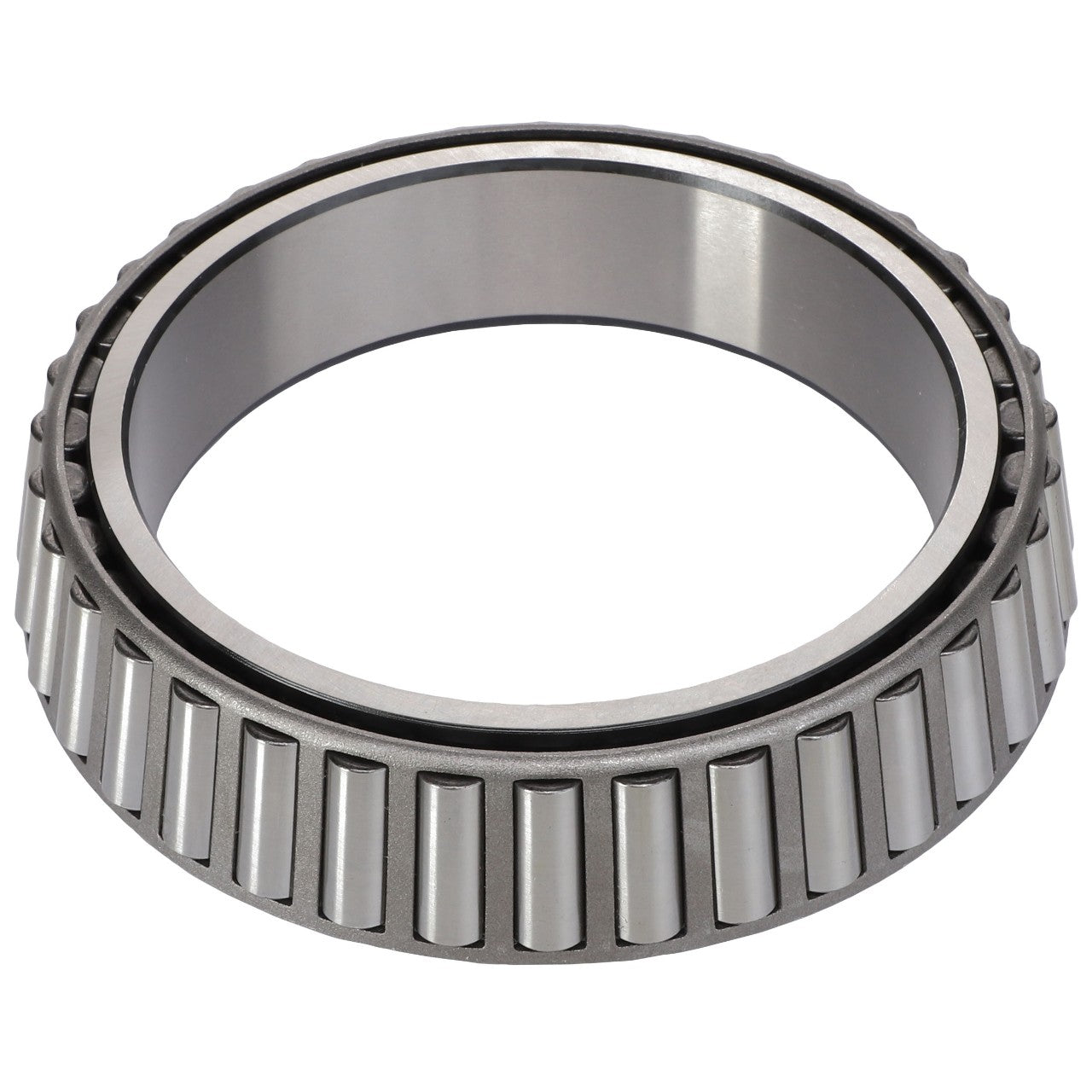 The AGCO BEARING CONE - AG519693, a cylindrical metal roller bearing by AGCO, is designed to handle both radial and thrust loads and features a series of evenly spaced rollers within an outer ring.